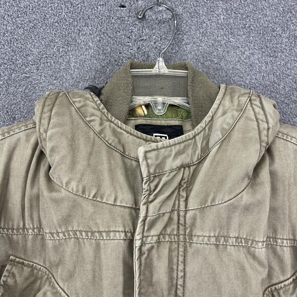 Billabong Jacket Mens Medium Green Hooded Full Zip Lined Parka Outdoor Coat Camo - Picture 4 of 16